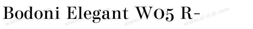 Bodoni Elegant W05 R字体转换
